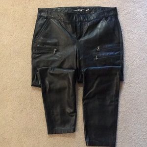 COPY - Black Rivet 100% Leather pants. Size 8